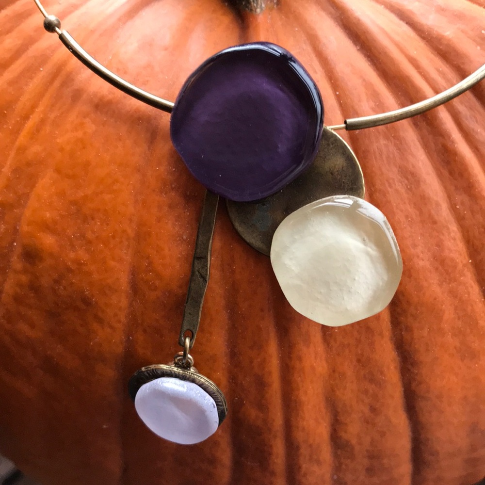 Pretty Art Deco stone necklace